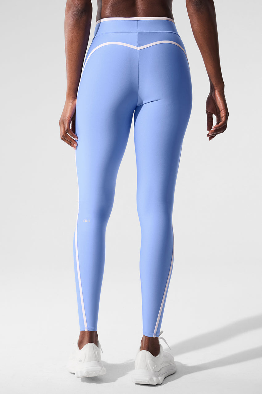 Airlift High Waist Charger 7/8 Legging - Crystal Clear Blue/White