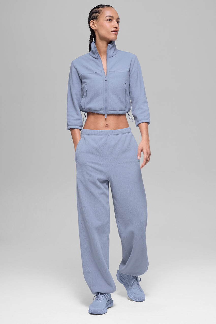 Polar Fleece High-Waist Retreat Jogger - Black