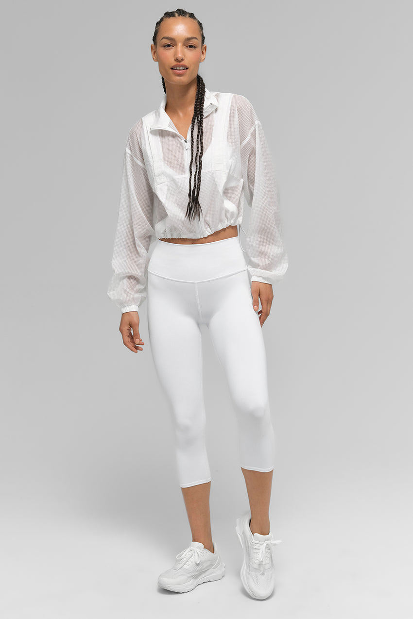 High-Waist Airbrush Capri - Black