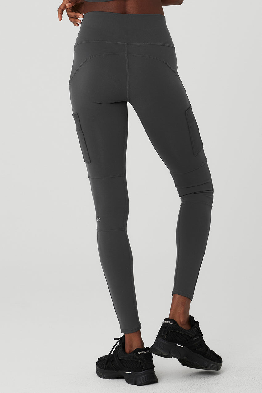 High-Waist Cargo Legging - Black