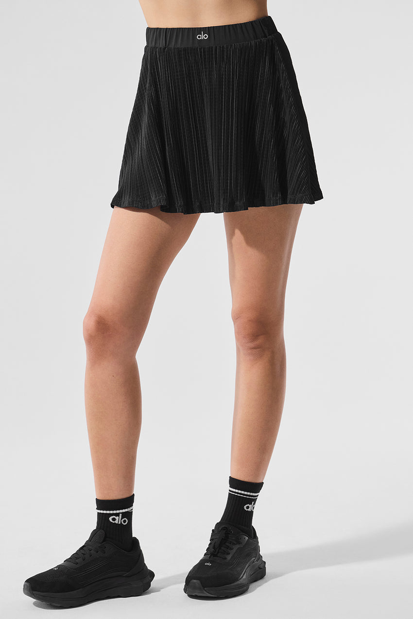 Micro Plisse Tennis Skirt - White