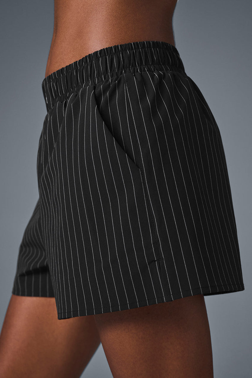 Pinstripe Daylight Boxer Short - Pink Quartz/Ivory