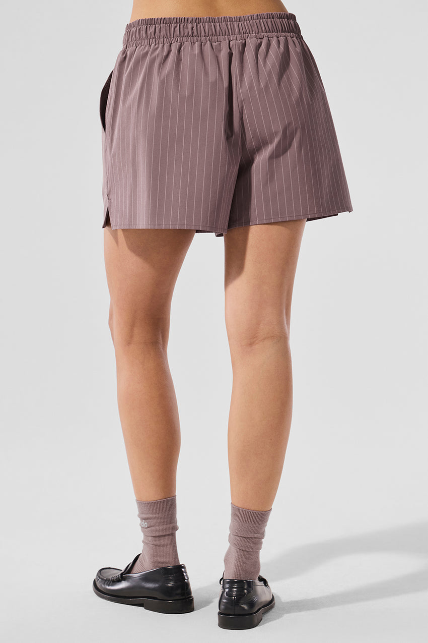 Pinstripe Daylight Boxer Short - Pink Quartz/Ivory