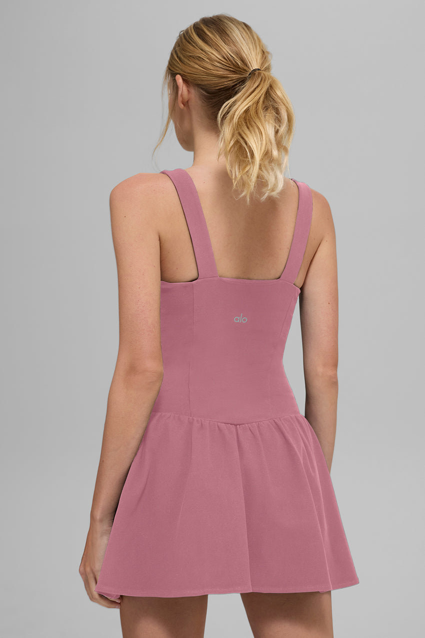 Alosoft Break Point Tennis Dress - Black