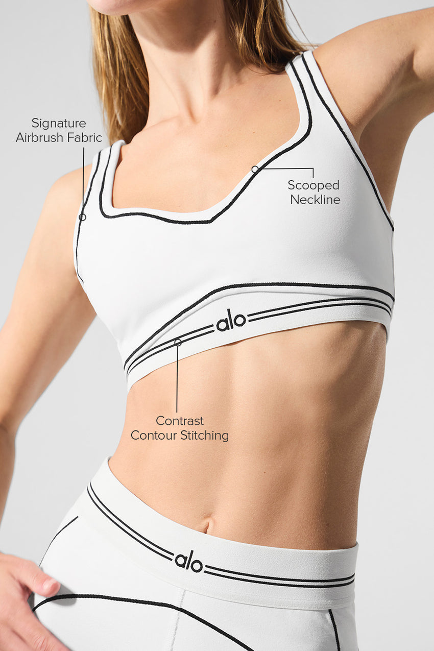 Airbrush Heart Throb Bra - Black/White
