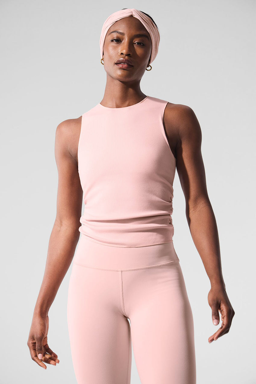 Ribbed En Pointe Tank - Black