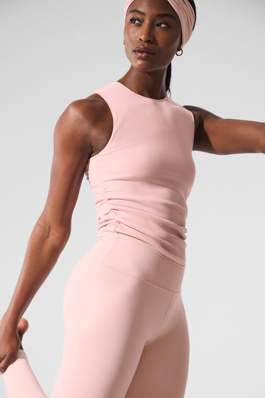 Ribbed En Pointe Tank - Black