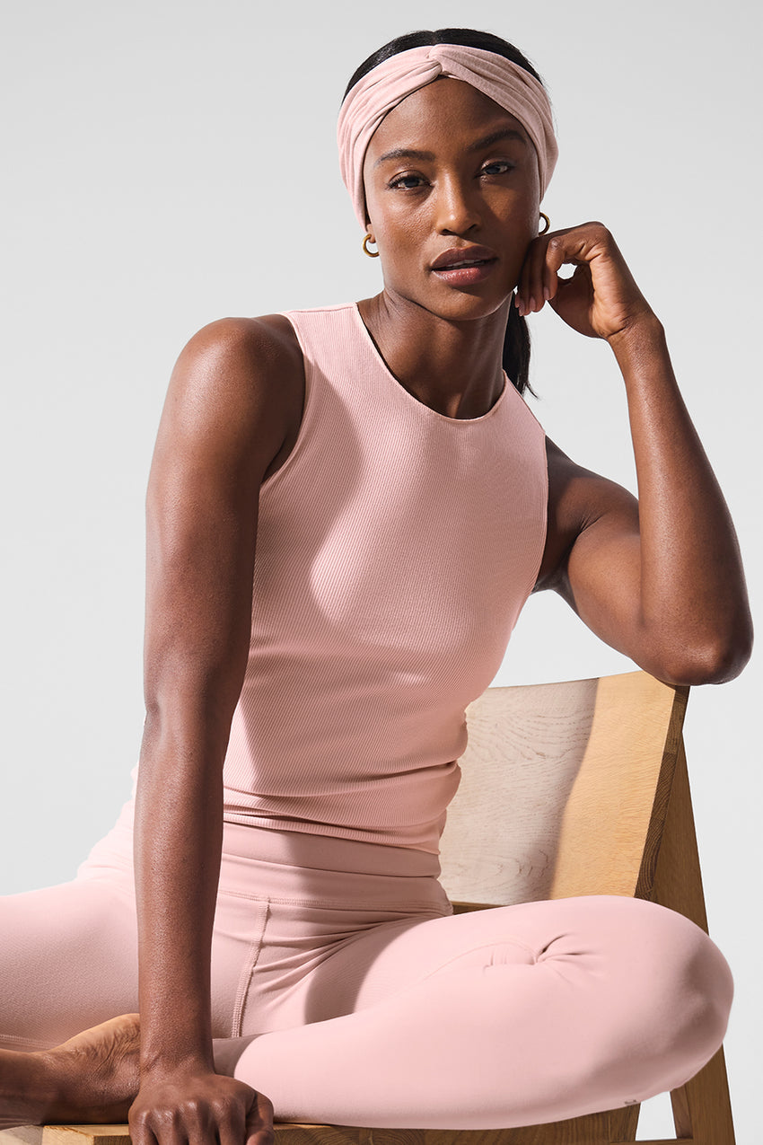 Ribbed En Pointe Tank - Black