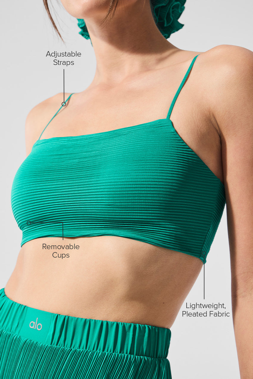 Micro Plisse Game On Bra - Black