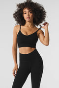 Seamless Winter Warm Plush Delight Bra - Black