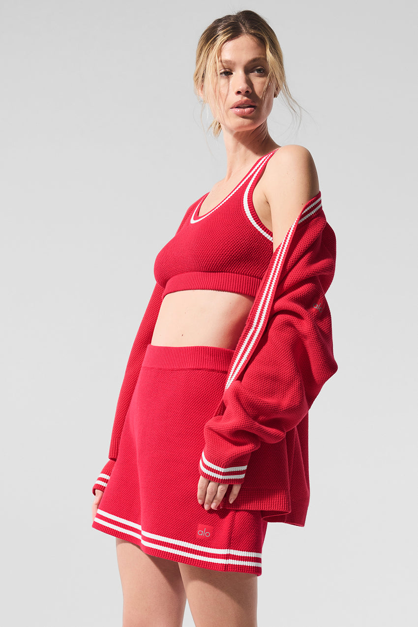 Tennis Club Sweater Knit Bra - Black/Ivory