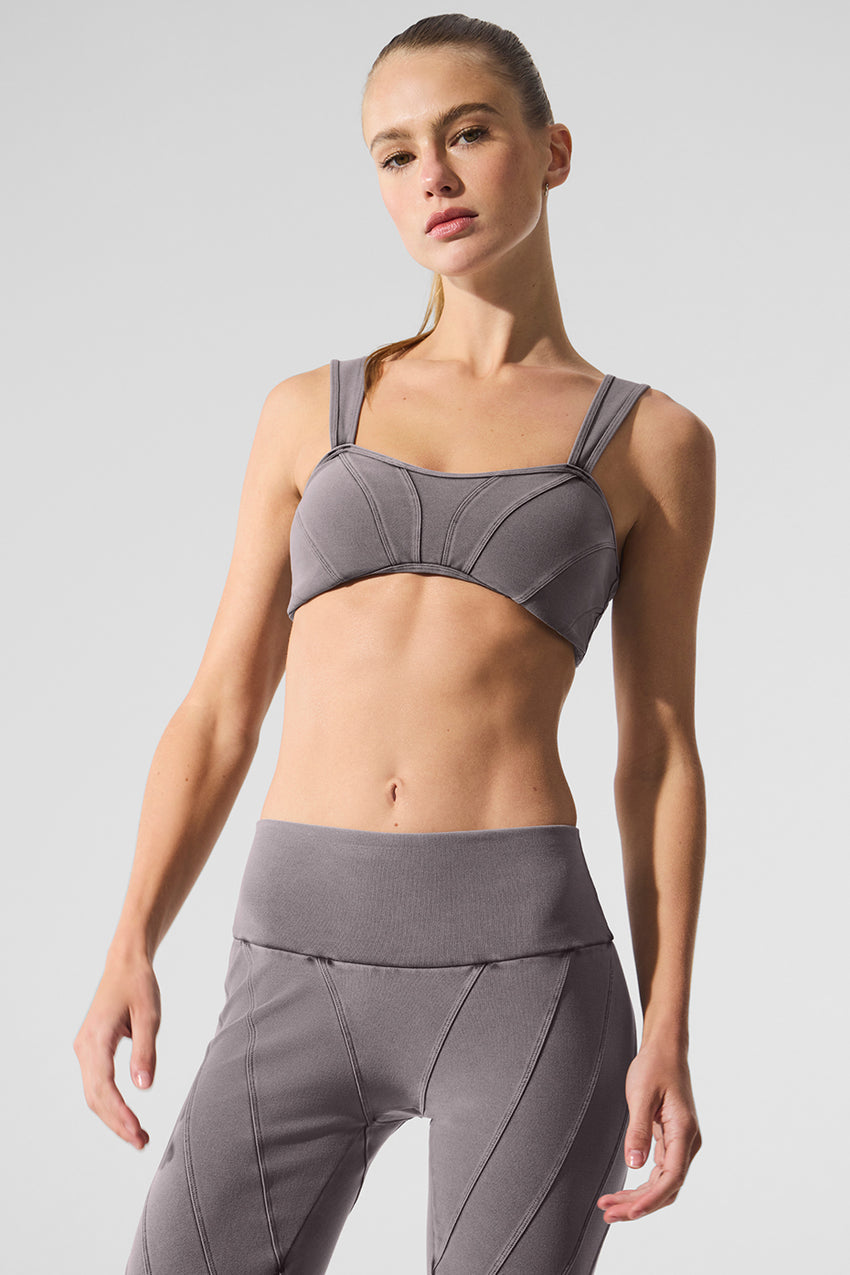 Washed Alosoft Sunray Bra - Grey Sky Wash