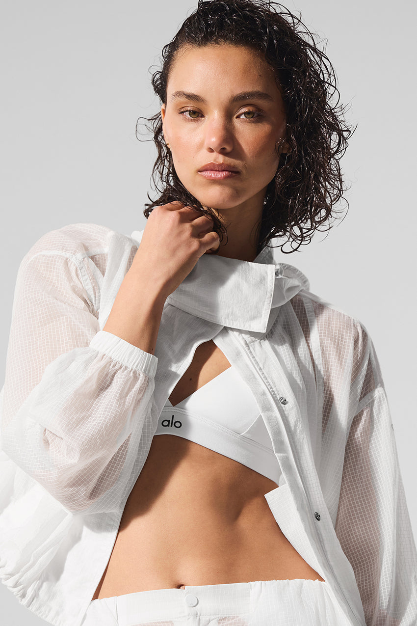 Cropped Game Time Full Zip Jacket - Black